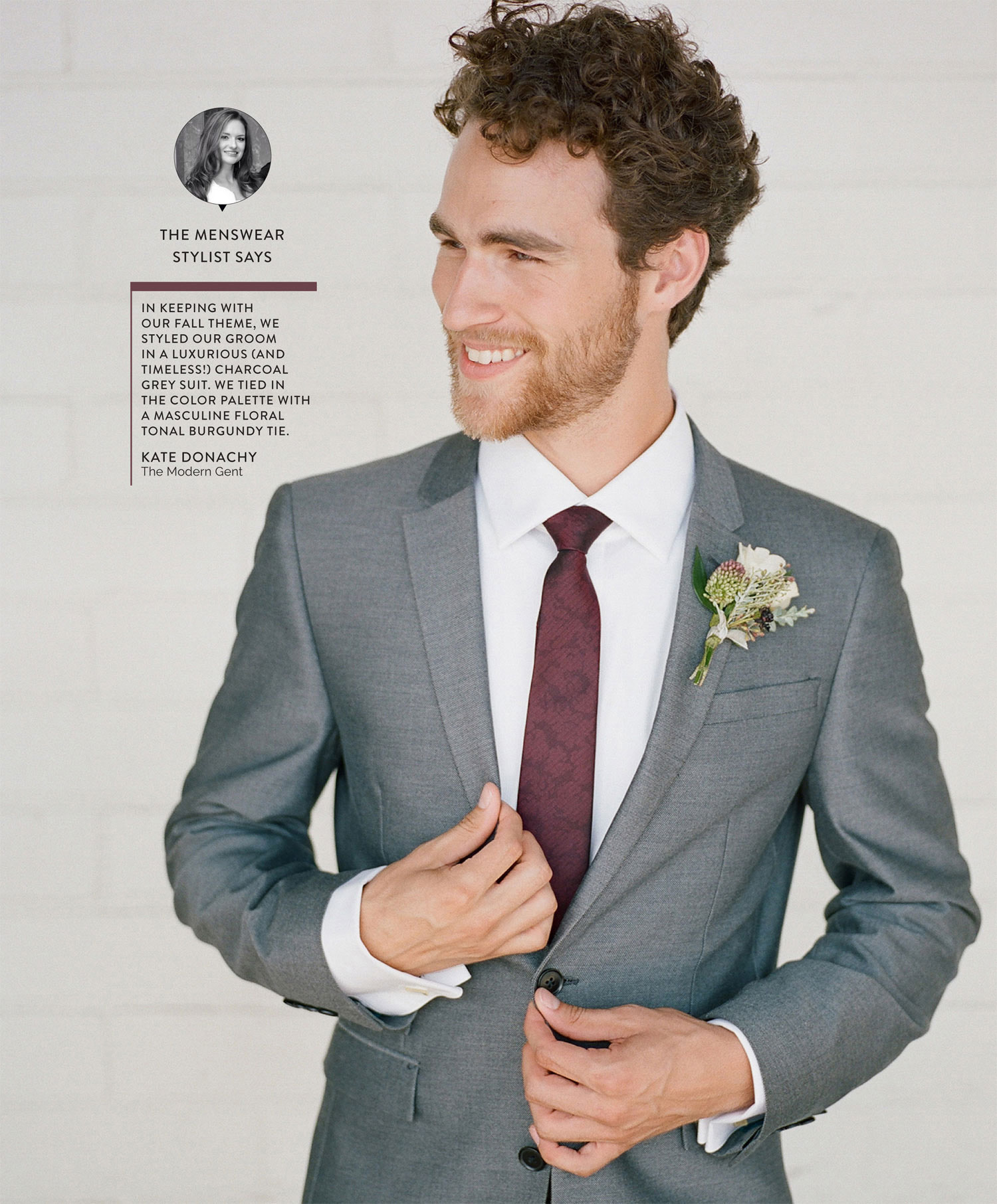 Celebration Society Magazine with groom